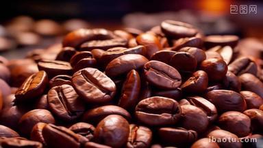 黑咖啡豆饮料种子食物特写棕色